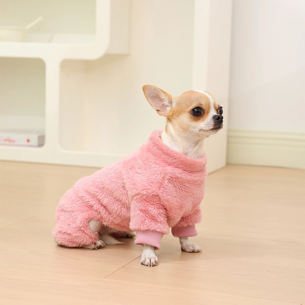 Cozy Flannel Pet Jumpsuit - Warm Winter Jacket for Small Dogs & Cats