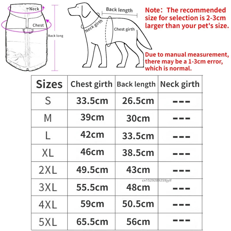 Cozy Waterproof Winter Dog Coat with Zipper - All Sizes