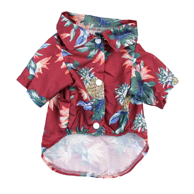 Hawaiian Summer Dog Shirt - Chiffon T-Shirts for Small Dogs & Cats