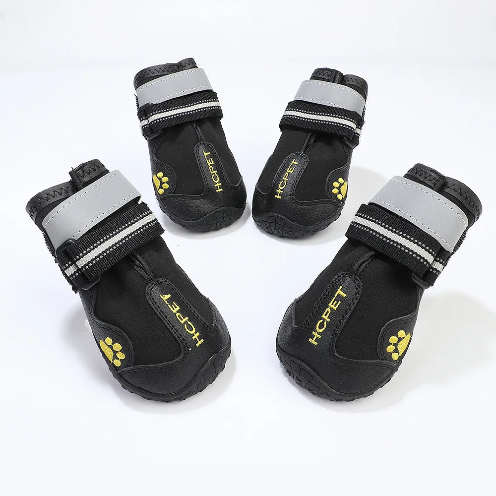 Reflective Waterproof Dog Boots for Medium to Large Dogs