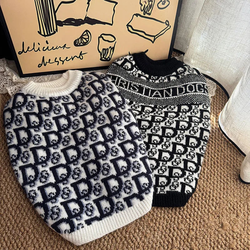 Luxury Knitted Dog Sweaters - Cozy Winter Wear XS-2XL