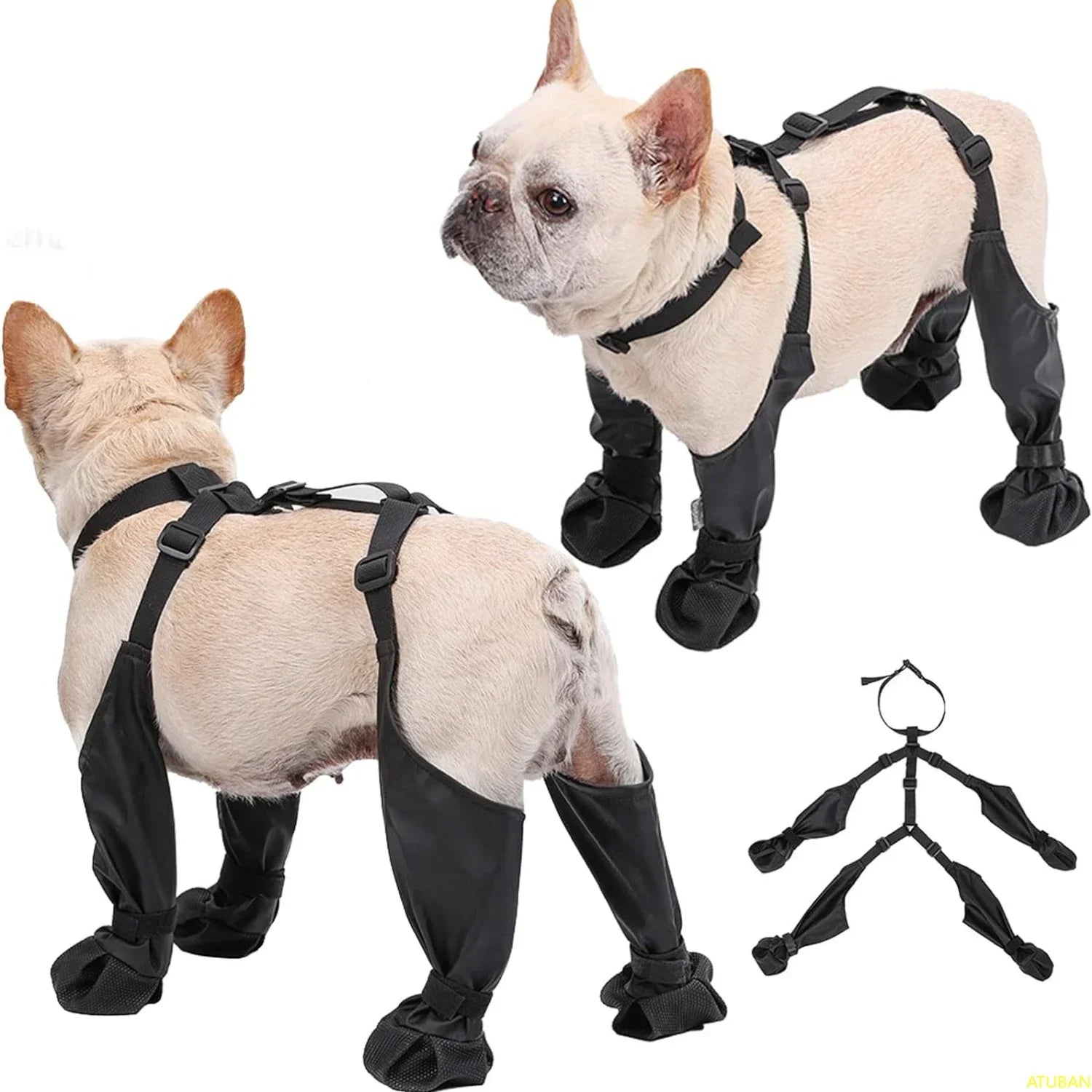 Waterproof Non-Slip Dog Boots with Rugged Sole for Outdoor Adventures