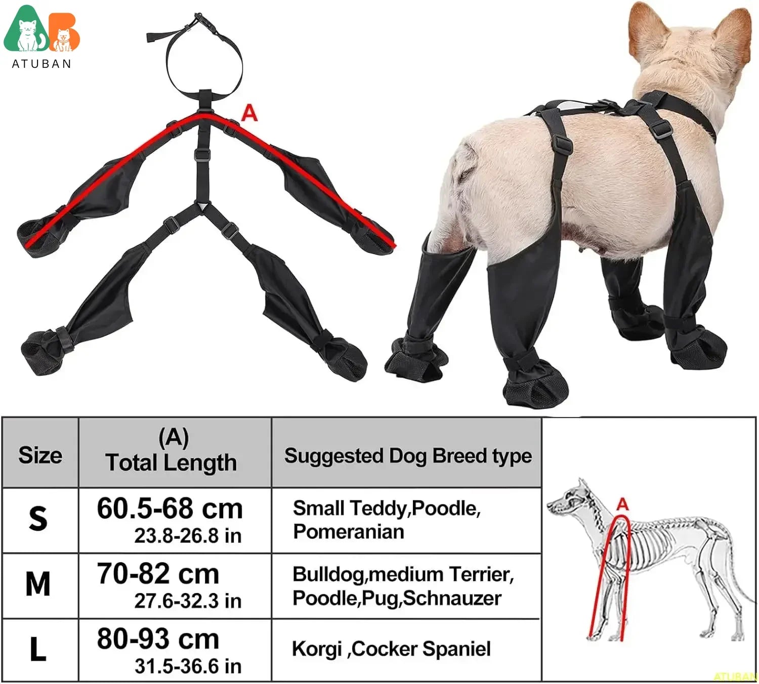 Waterproof Non-Slip Dog Boots with Rugged Sole for Outdoor Adventures