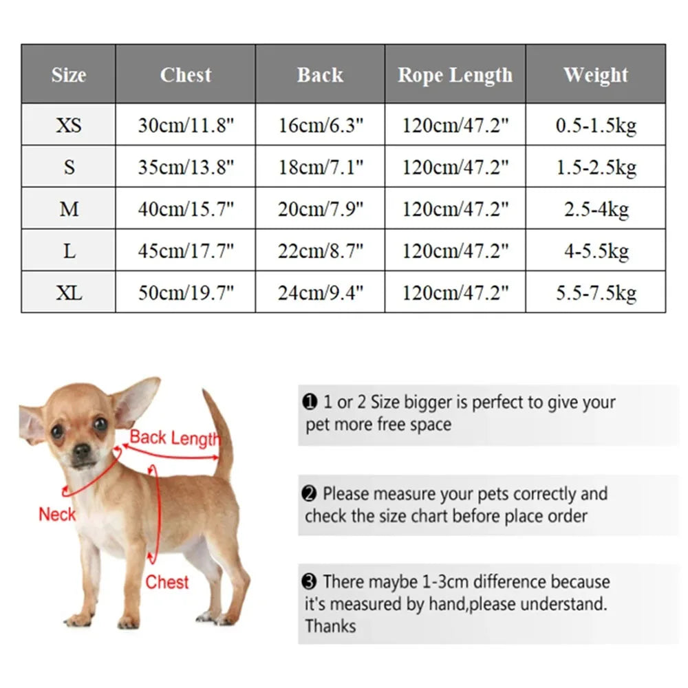 3PCS Cartoon Dog Harness Leash and Hat Set Unisex Cute Outdoor Pet Accessories Sunscreen Cap for Small Dogs Puppy Vest Harness