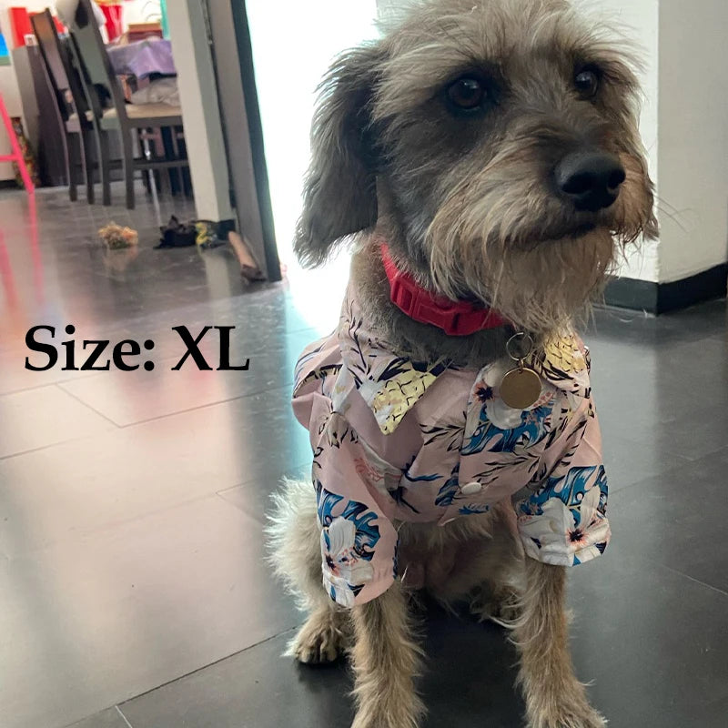 Hawaiian Summer Dog Shirt - Chiffon T-Shirts for Small Dogs & Cats