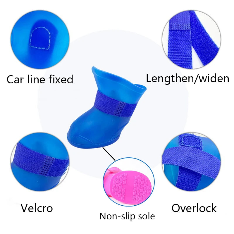 Waterproof Anti-Slip Pet Boots for Dogs & Cats - All-Weather Protection