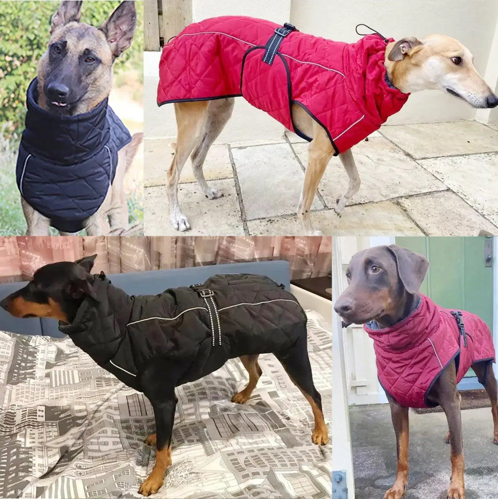 Waterproof Reflective Dog Jacket - Warm Winter Coat for Large Breeds