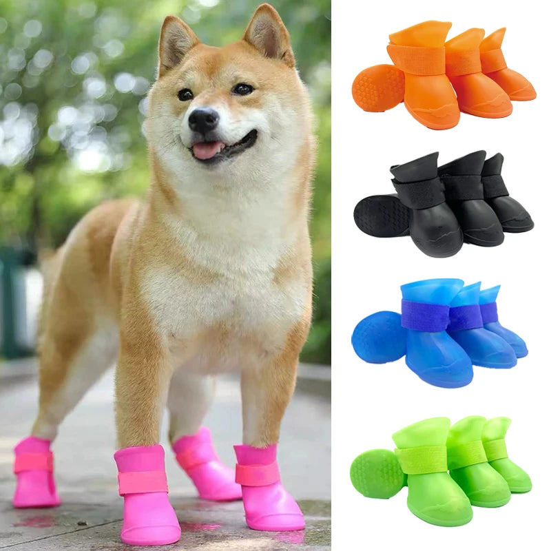 Waterproof Anti-Slip Pet Boots for Dogs & Cats - All-Weather Protection