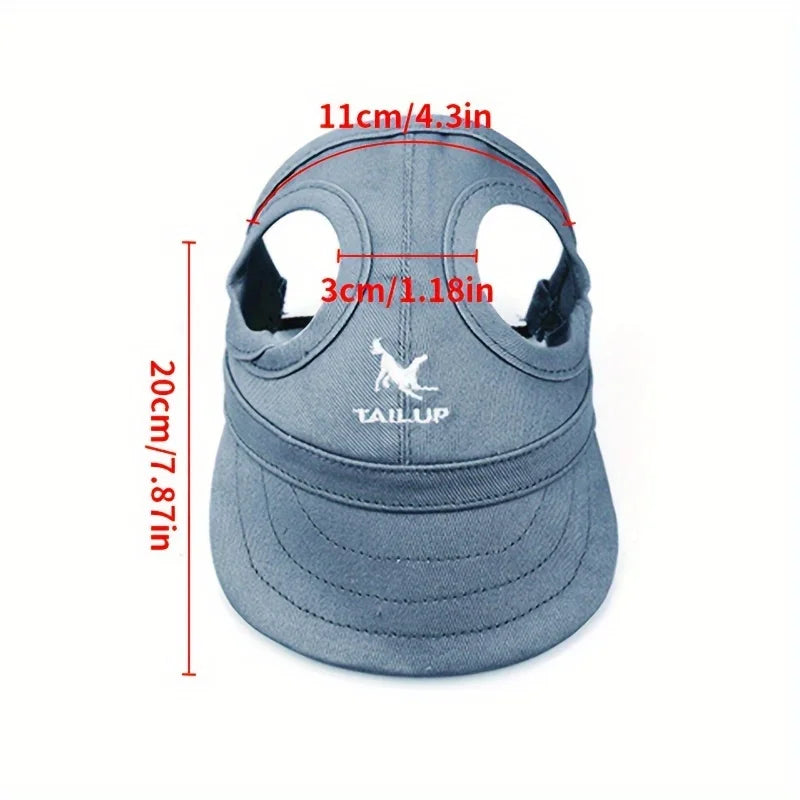 Adjustable Waterproof Dog Sun Hat with Elastic Band for All Breeds