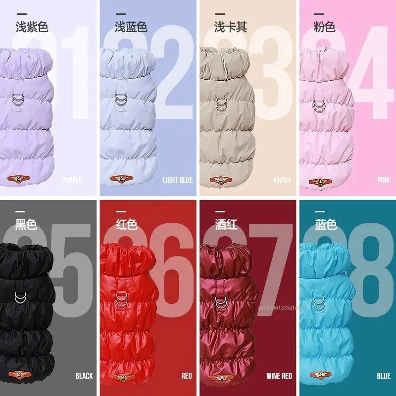 Cozy Winter Padded Pet Jacket for Small to Medium Dogs & Cats