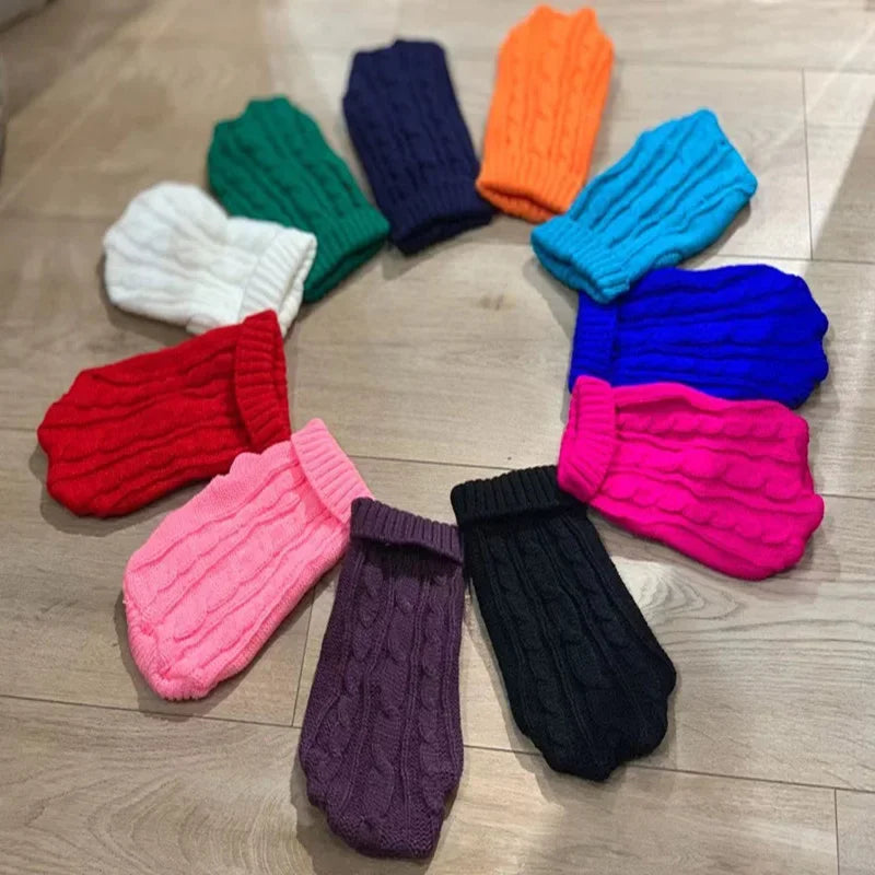 Cozy Knitted Dog Sweater for Small to Medium Breeds - Warm Winter Apparel