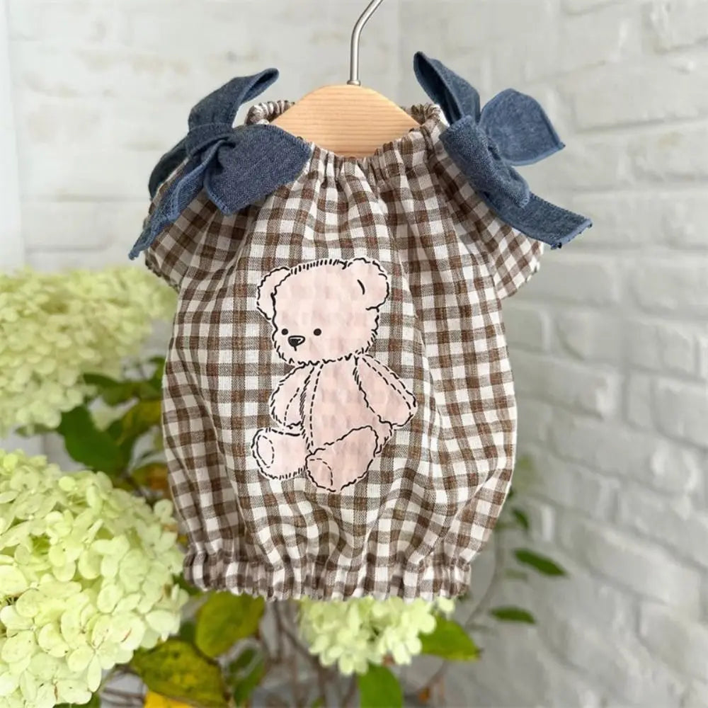 Adorable Breathable Dog Princess Dress - Cotton Blend for Summer