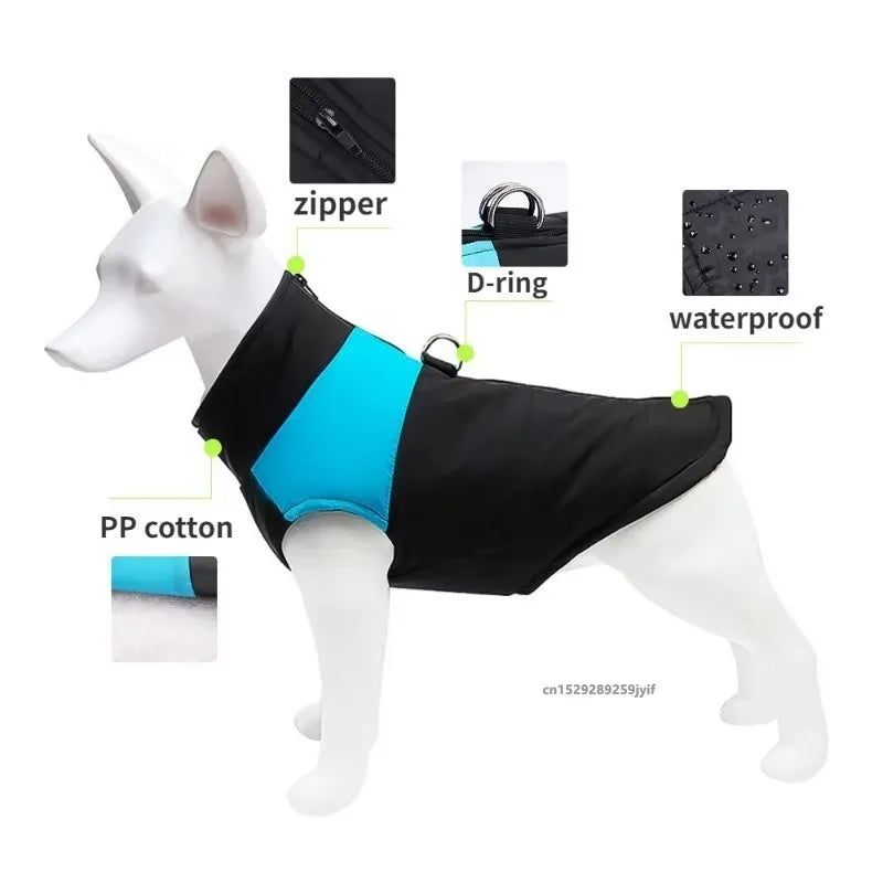 Cozy Waterproof Winter Dog Coat with Zipper - All Sizes