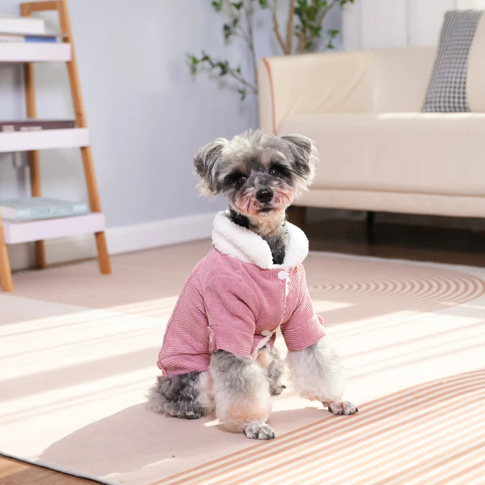 Cozy Fleece Dog Jacket - Warm Winter Coat for Small & Medium Pets