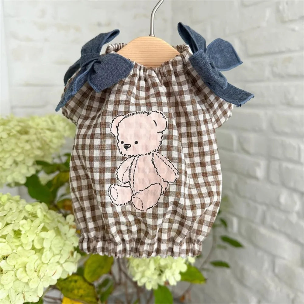 Adorable Breathable Dog Princess Dress - Cotton Blend for Summer