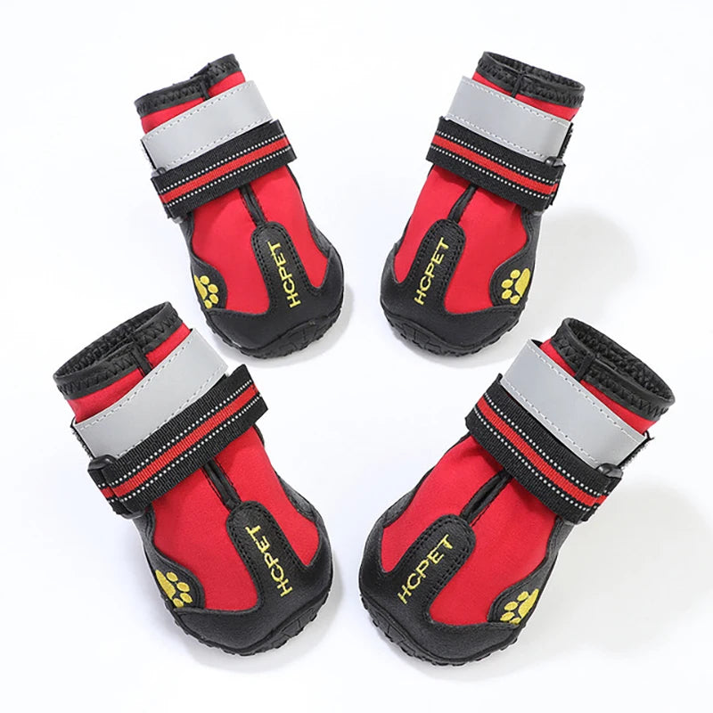 Reflective Waterproof Dog Boots for Medium to Large Dogs