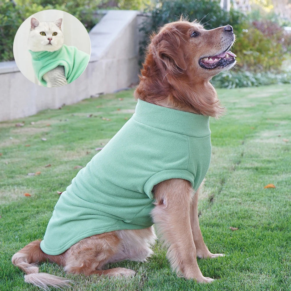 Fleece Jacket for Cats & Dogs - Cozy, All-Season Wear for All Sizes