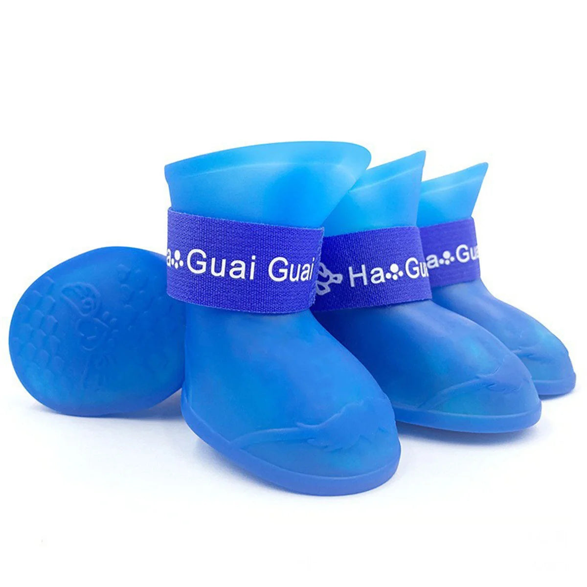 Waterproof Anti-Slip Dog Rain Boots - Durable Rubber Shoes for All Sizes