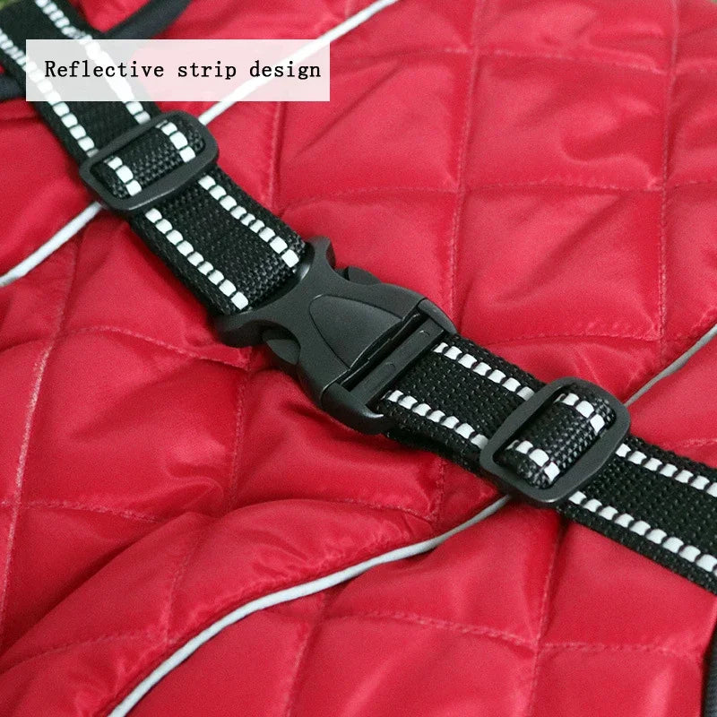 Waterproof Reflective Dog Jacket - Warm Winter Coat for Large Breeds