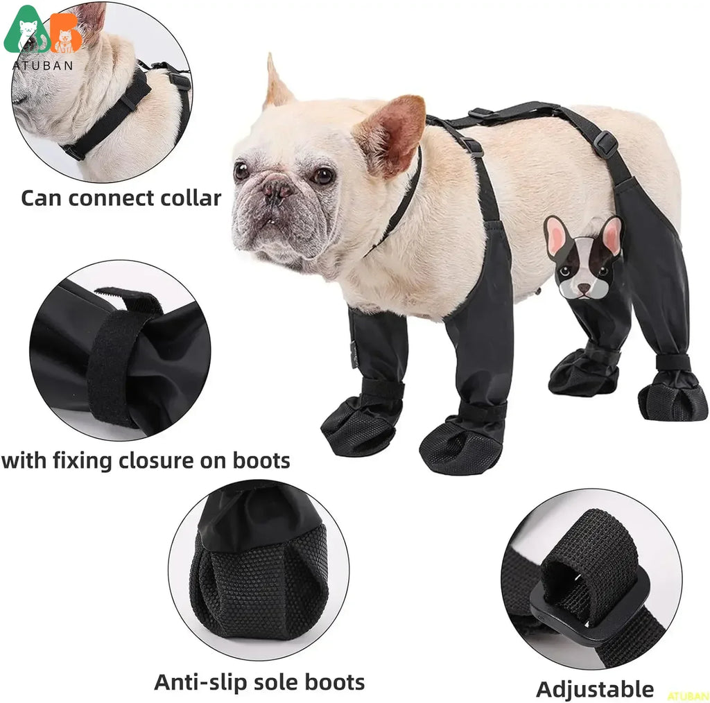 Waterproof Non-Slip Dog Boots with Rugged Sole for Outdoor Adventures