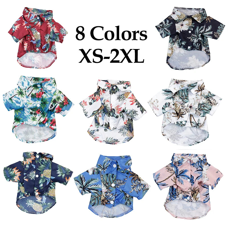 Hawaiian Summer Dog Shirt - Chiffon T-Shirts for Small Dogs & Cats