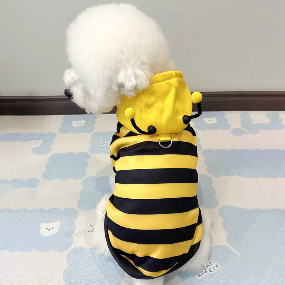 Warm Bee Costume Pet Hoodie - Cozy Halloween & Daily Wear for Dogs & Cats