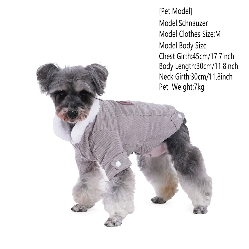 Cozy Fleece Dog Jacket - Warm Winter Coat for Small & Medium Pets