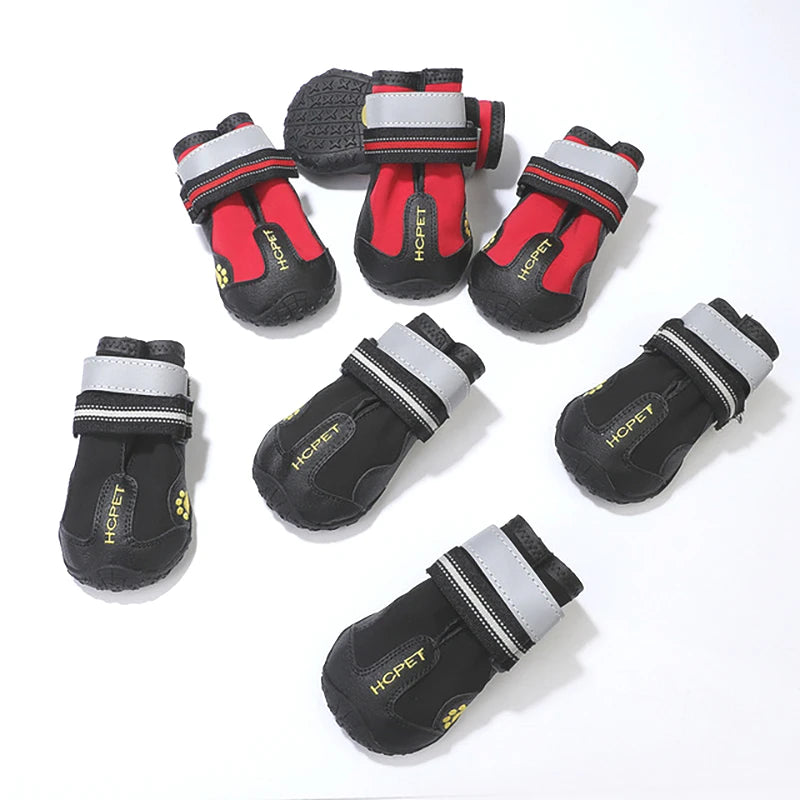 Reflective Waterproof Dog Boots for Medium to Large Dogs