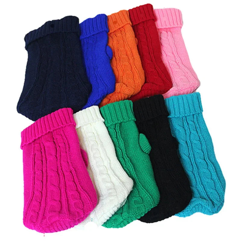 Cozy Knitted Dog Sweater for Small to Medium Breeds - Warm Winter Apparel