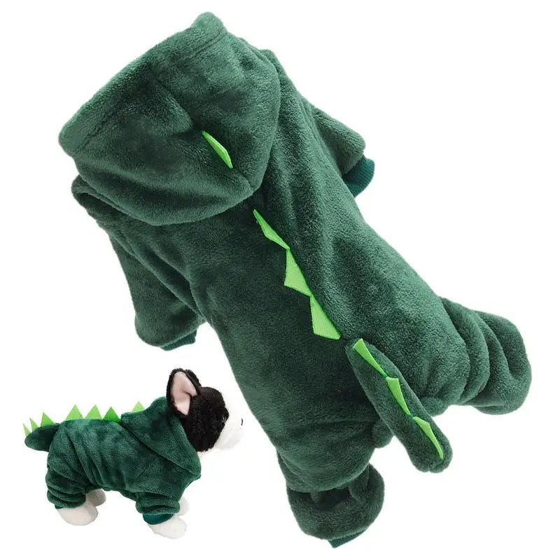 Adorable Dinosaur Pet Hoodie Costume for Cats & Small Dogs