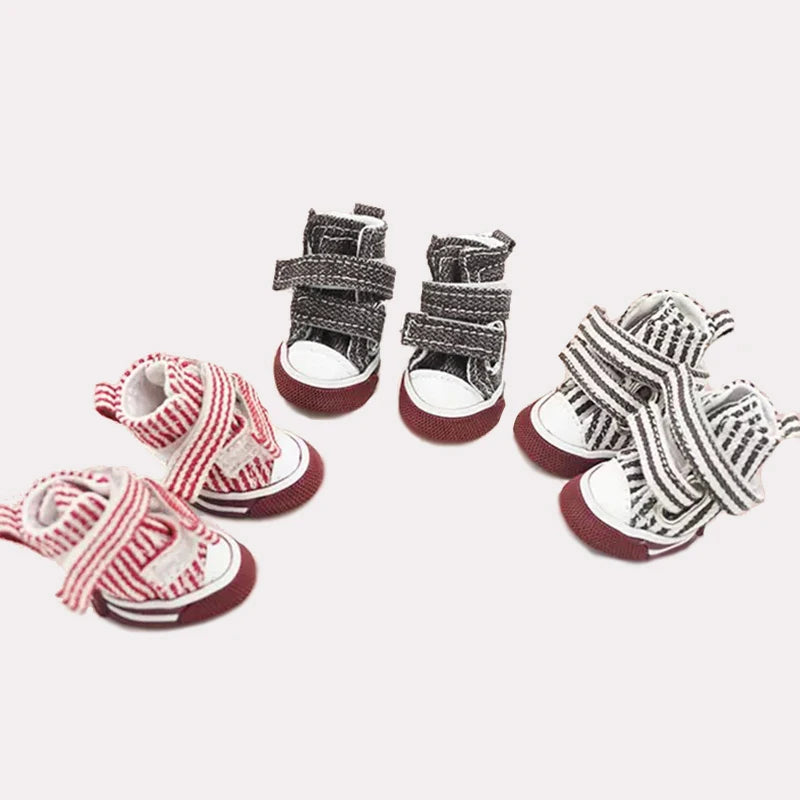 Anti-Slip Breathable Dog Sneakers - Set of 4 for Small to Medium Breeds