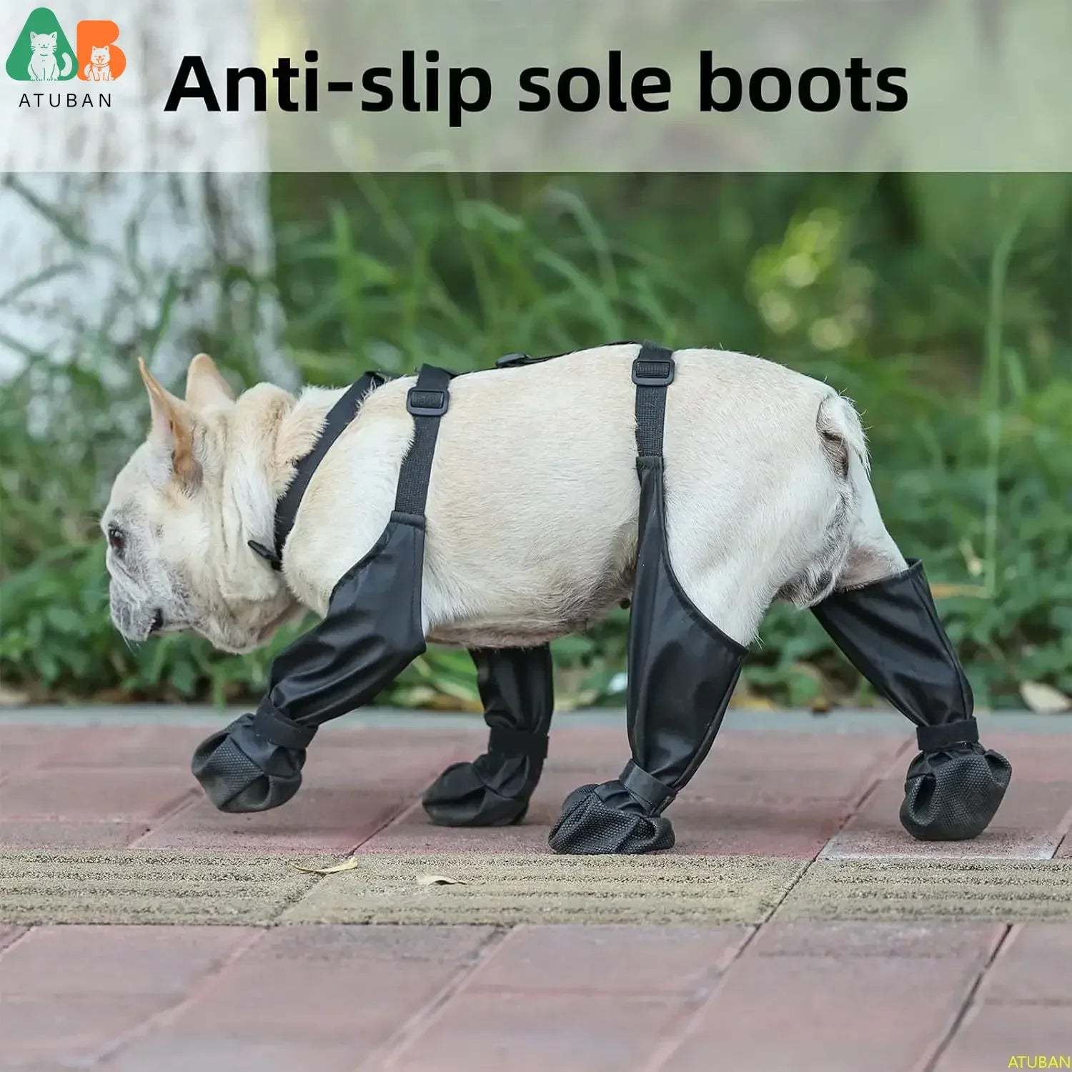 Waterproof Non-Slip Dog Boots with Rugged Sole for Outdoor Adventures